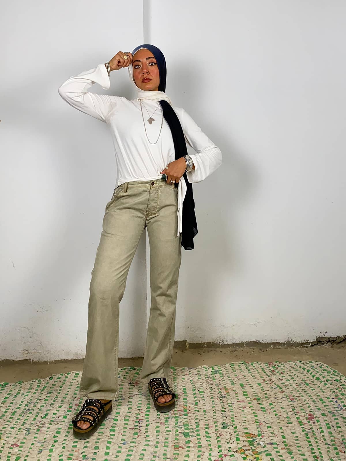 Vintage Light Acid Washed Armani Pants