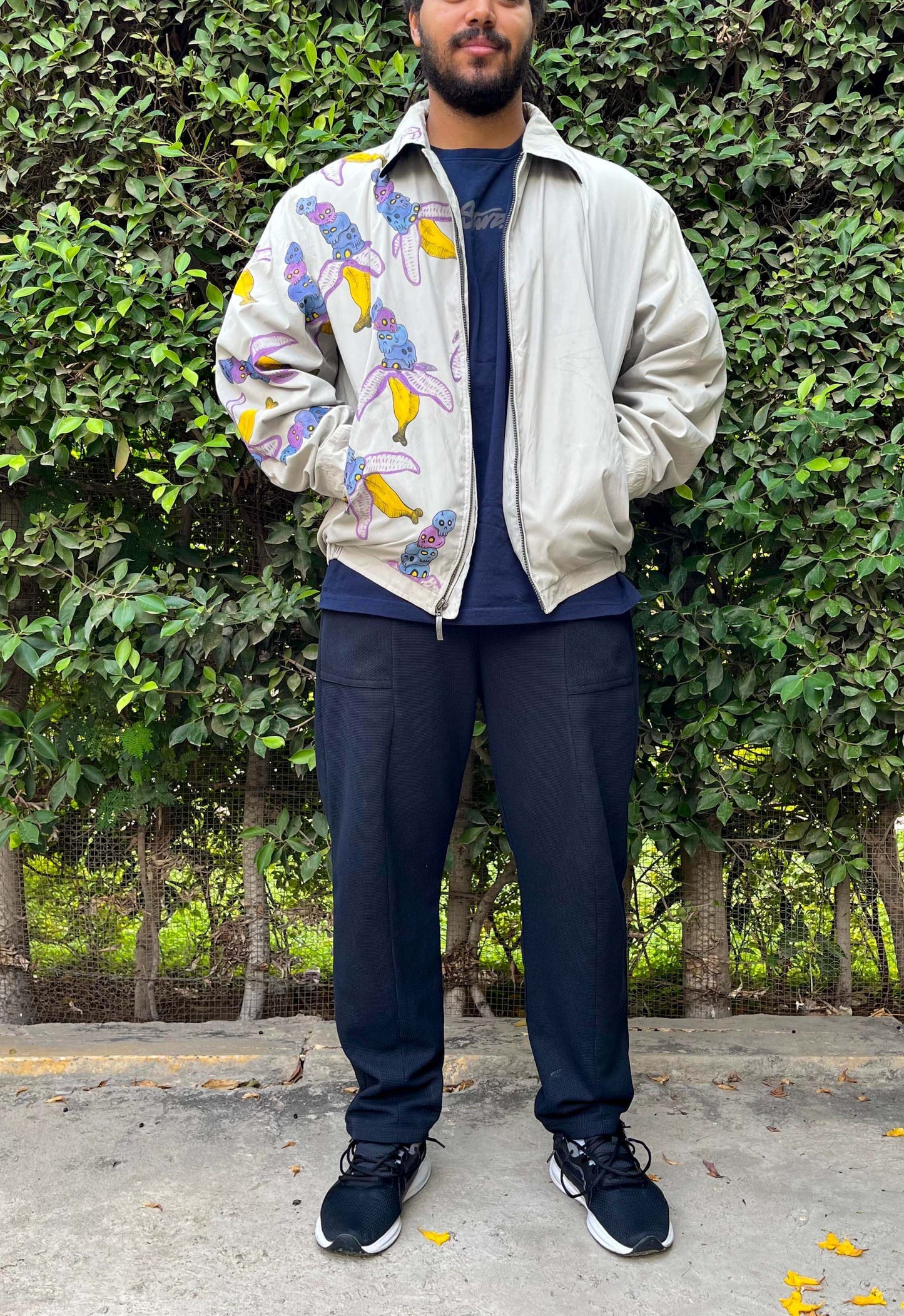 Banana Hand Painted Windbreaker