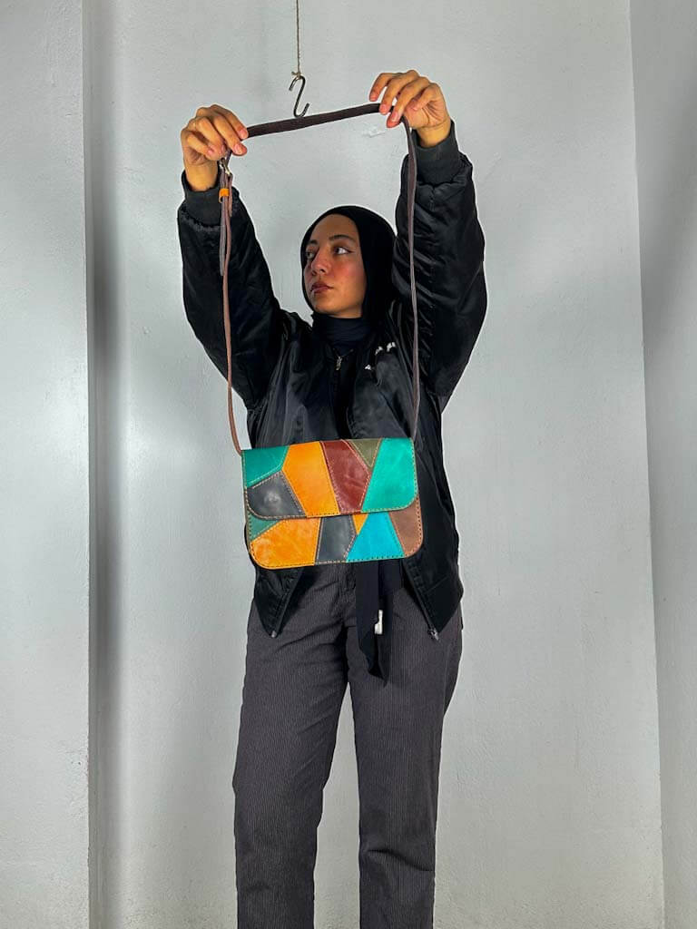 Patch Work Cross Body Bag