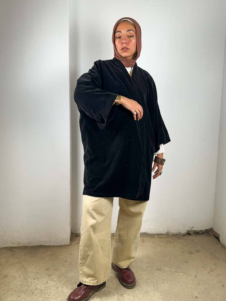 Black Vintage Kimono