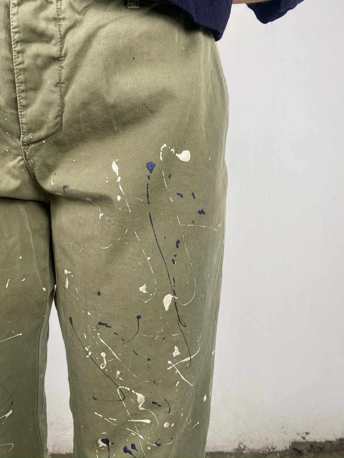 Olive Handpainted Jeans