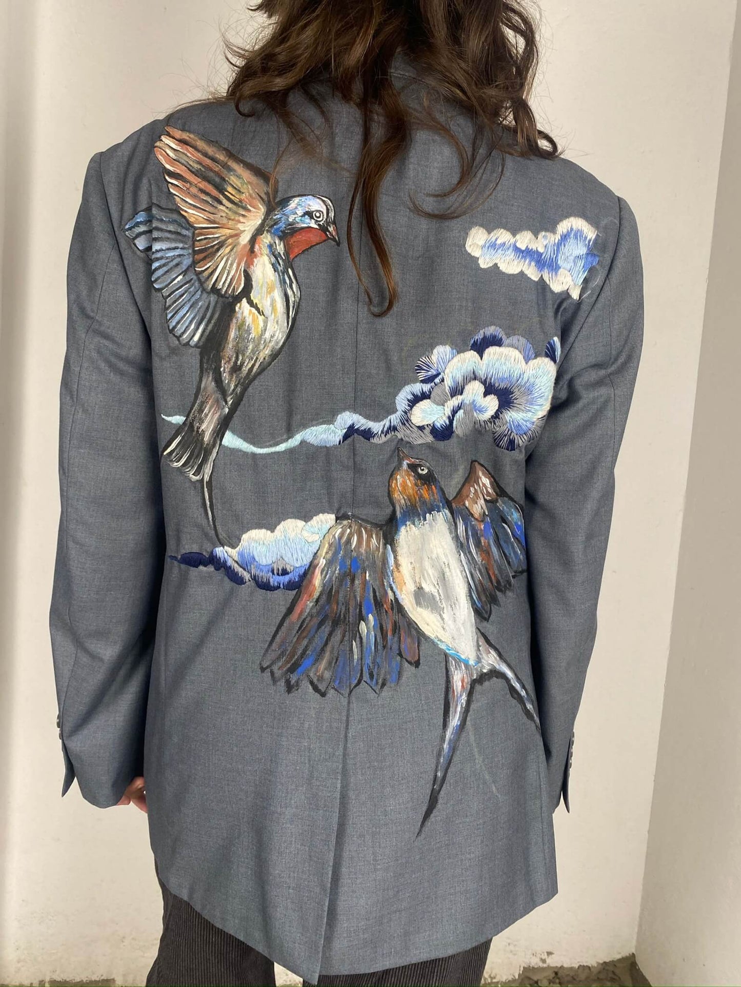 Handpainted and Embroidered Blazer
