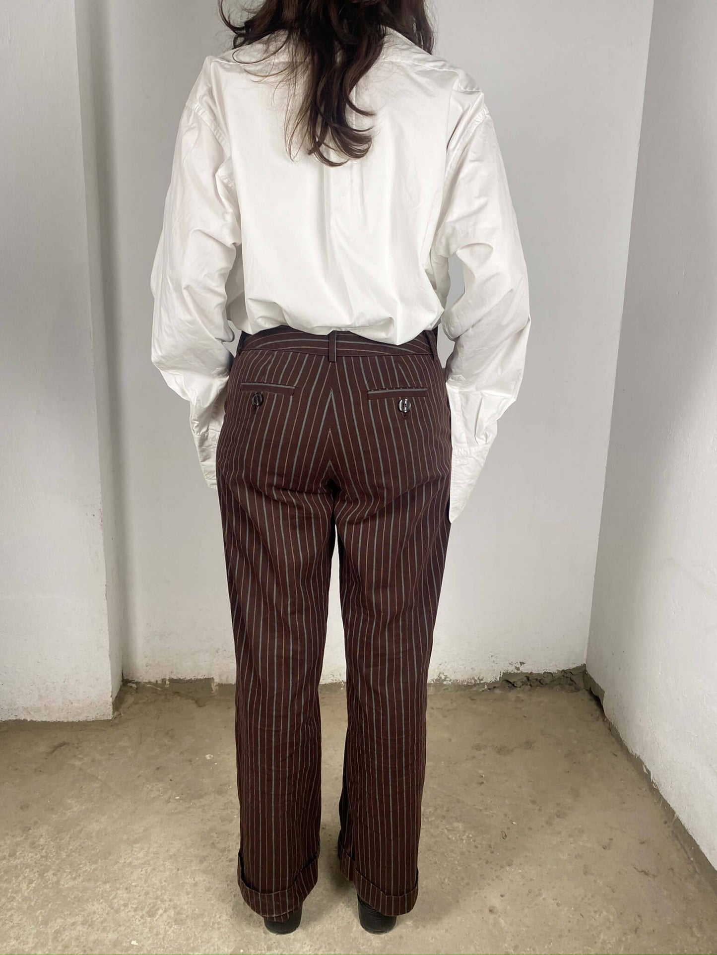Vintage Brown Striped Pants