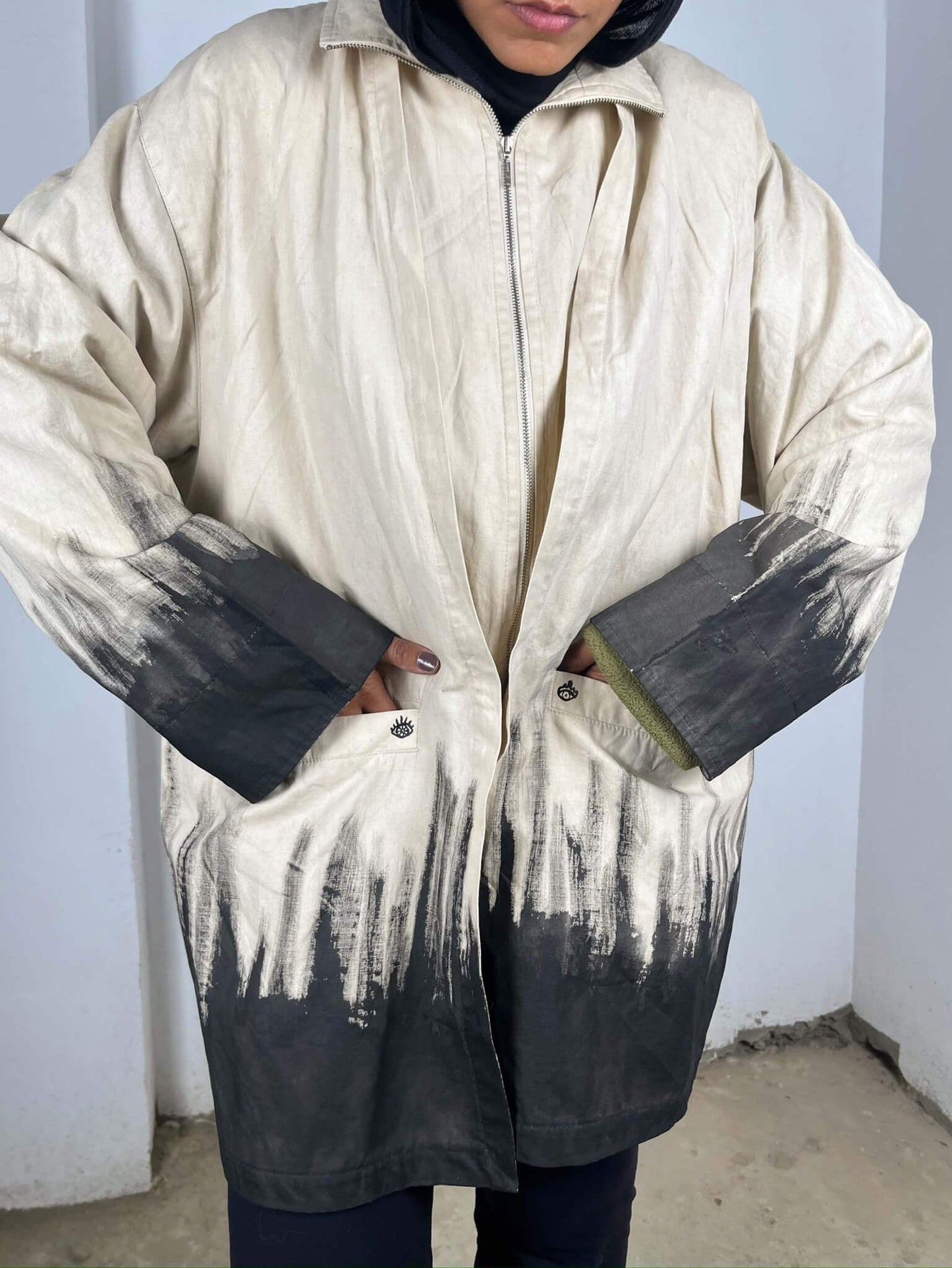 Handpainted Eyes Coat