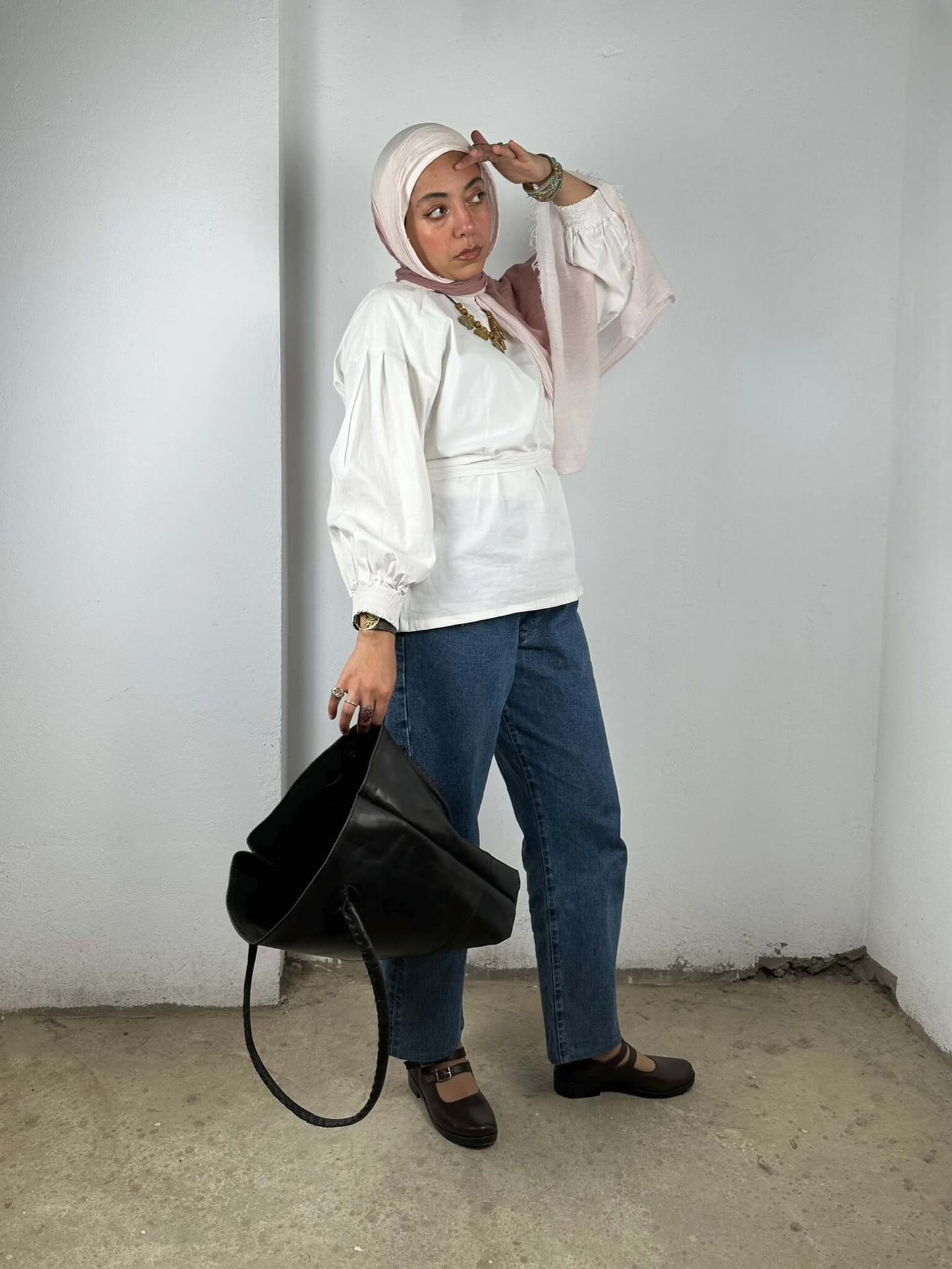 Genuine Leather Black Shoulder Bag