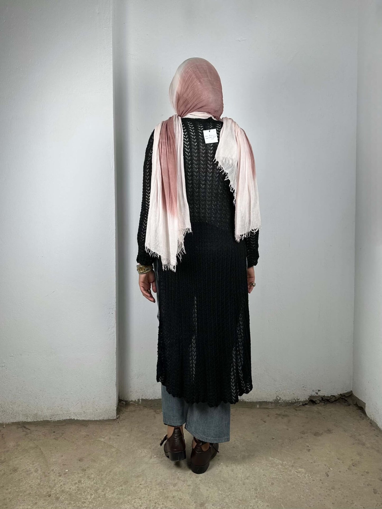Vintage Black Crochet Cardigan