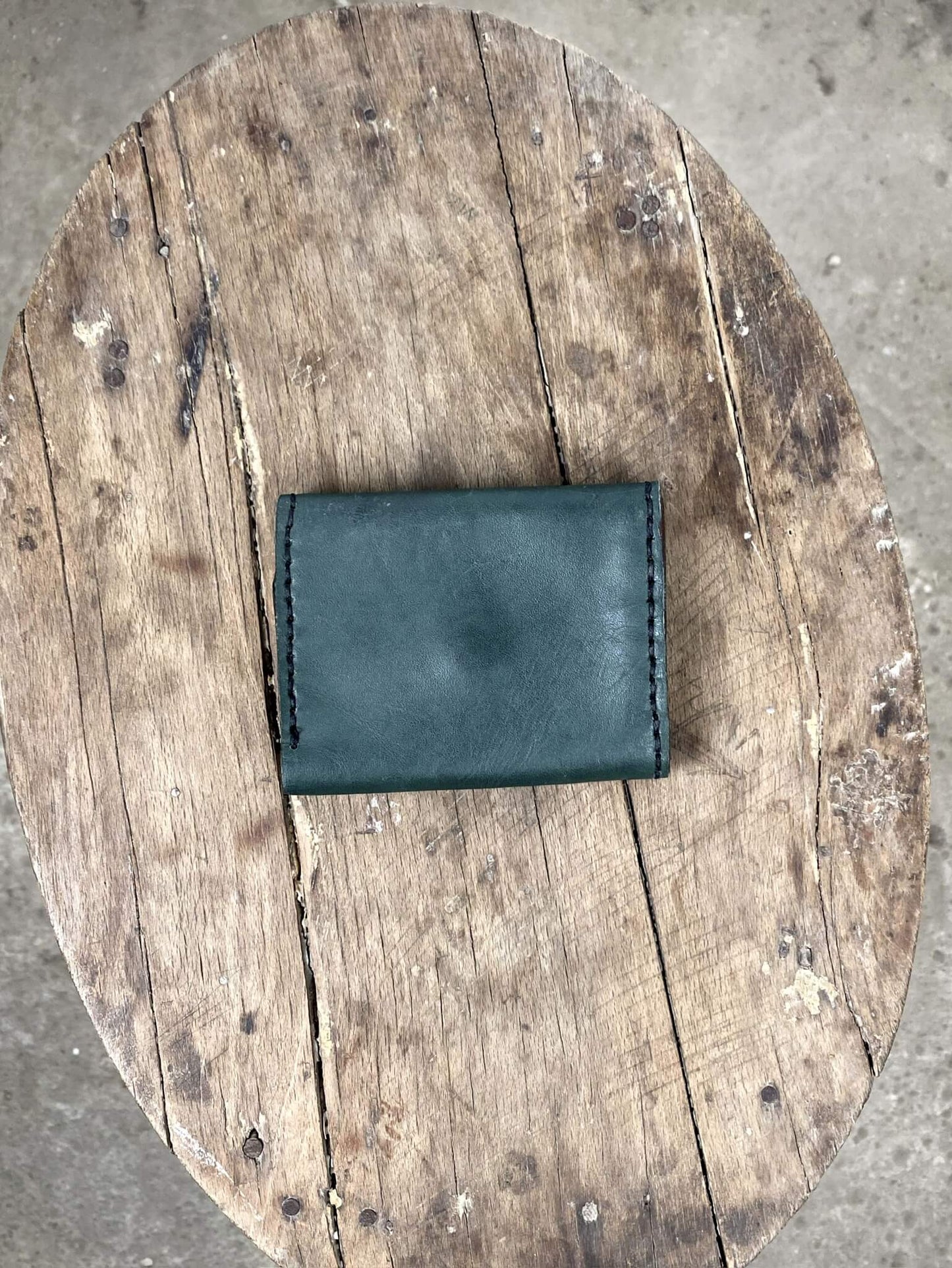 Navy Blue Leather Wallet