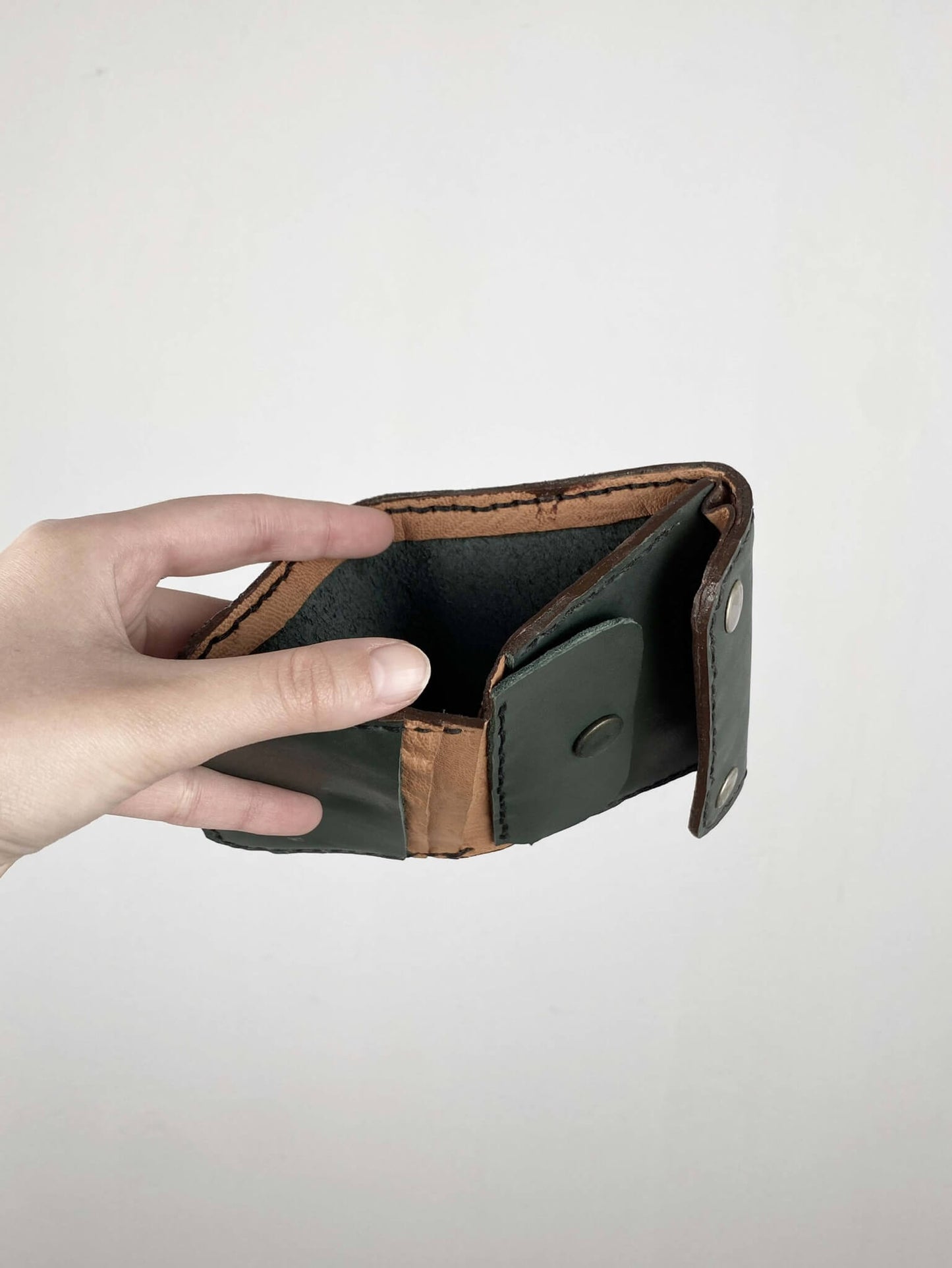 Navy Blue Leather Wallet