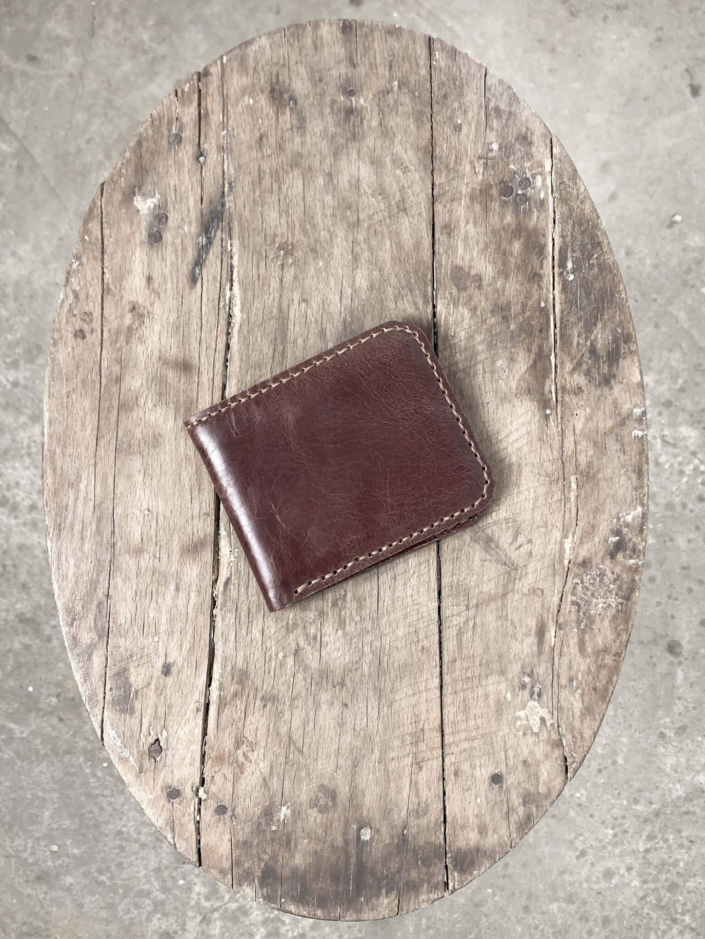 Maroon Brown Leather Wallet
