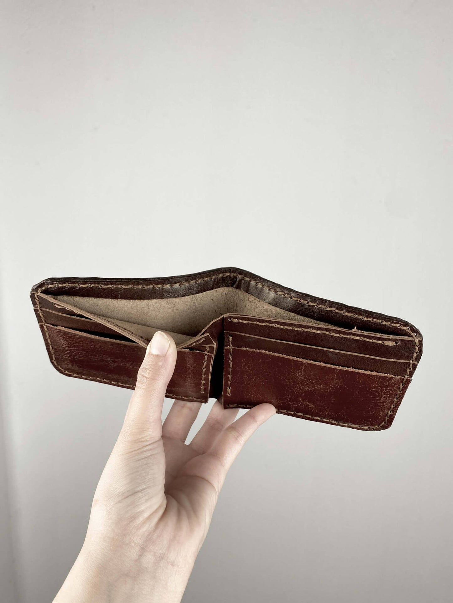 Maroon Brown Leather Wallet