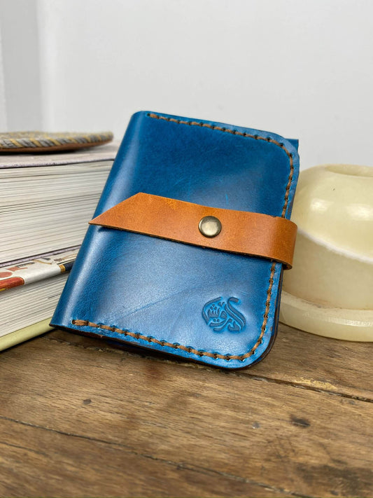 Bright Blue Leather Wallet