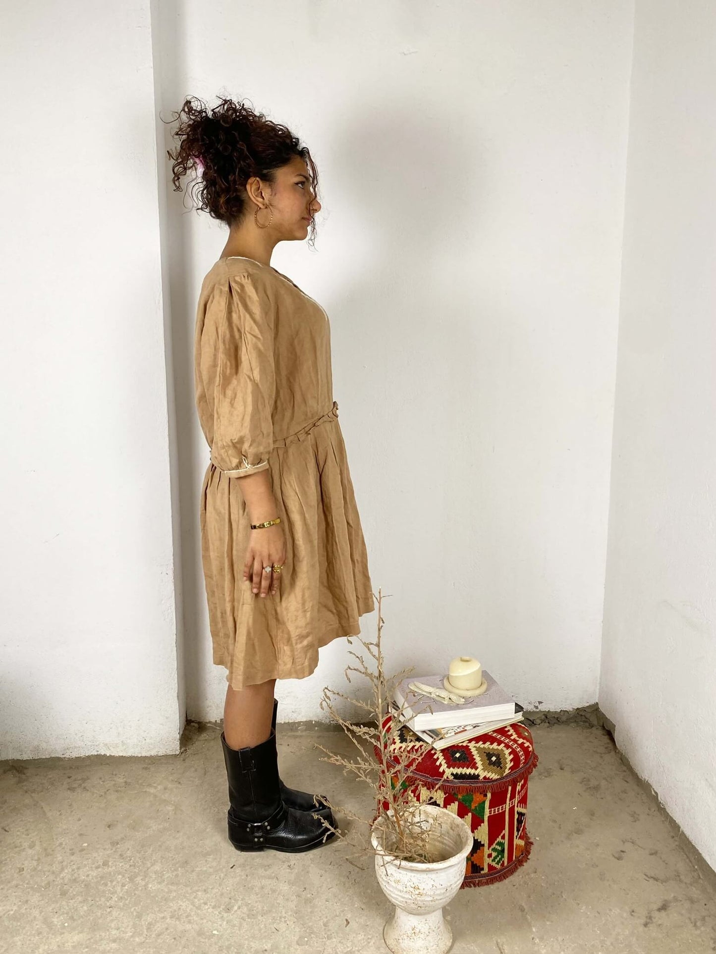 Tan Short Dress