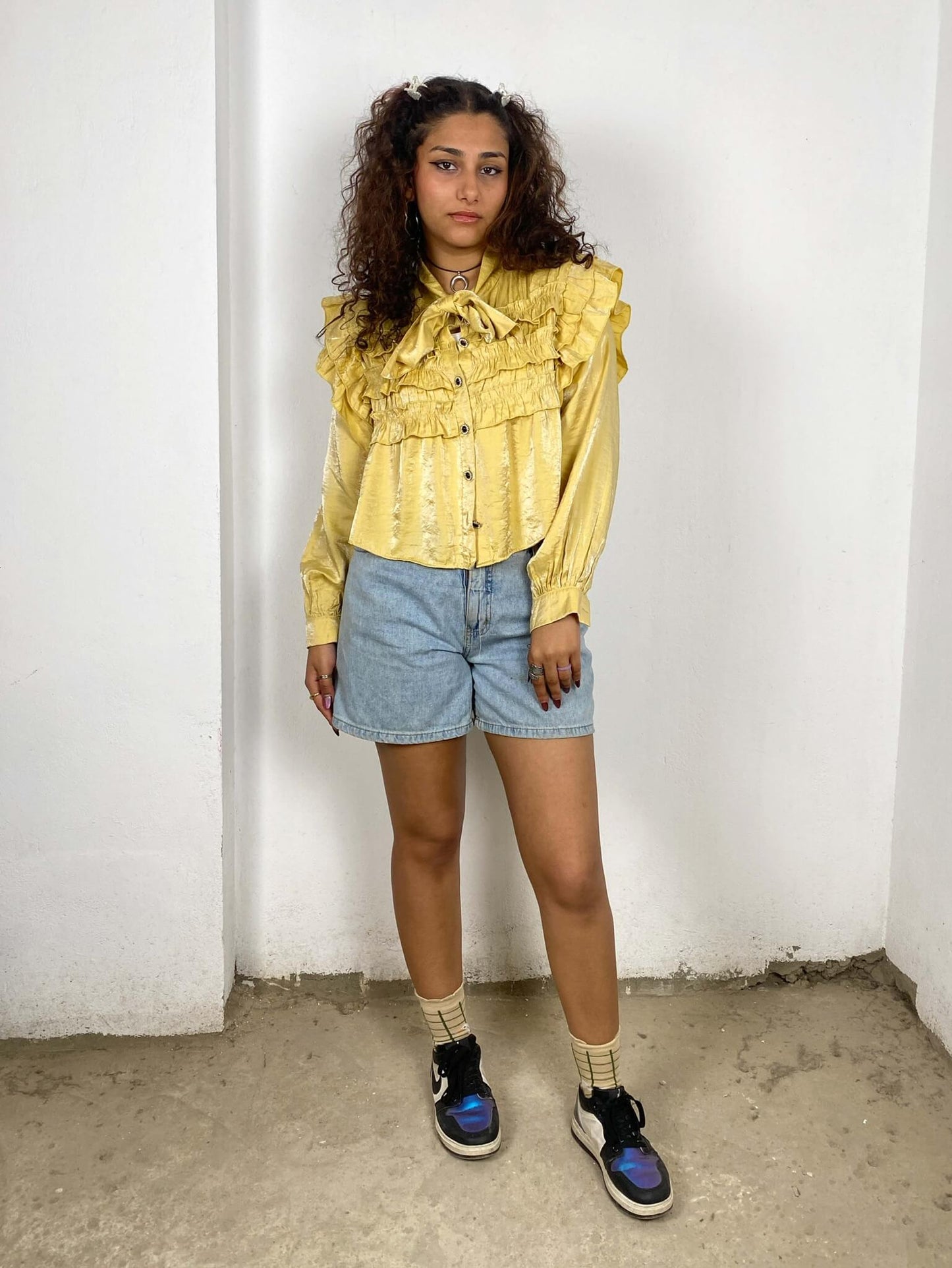 Yellow Ruffles Blouse