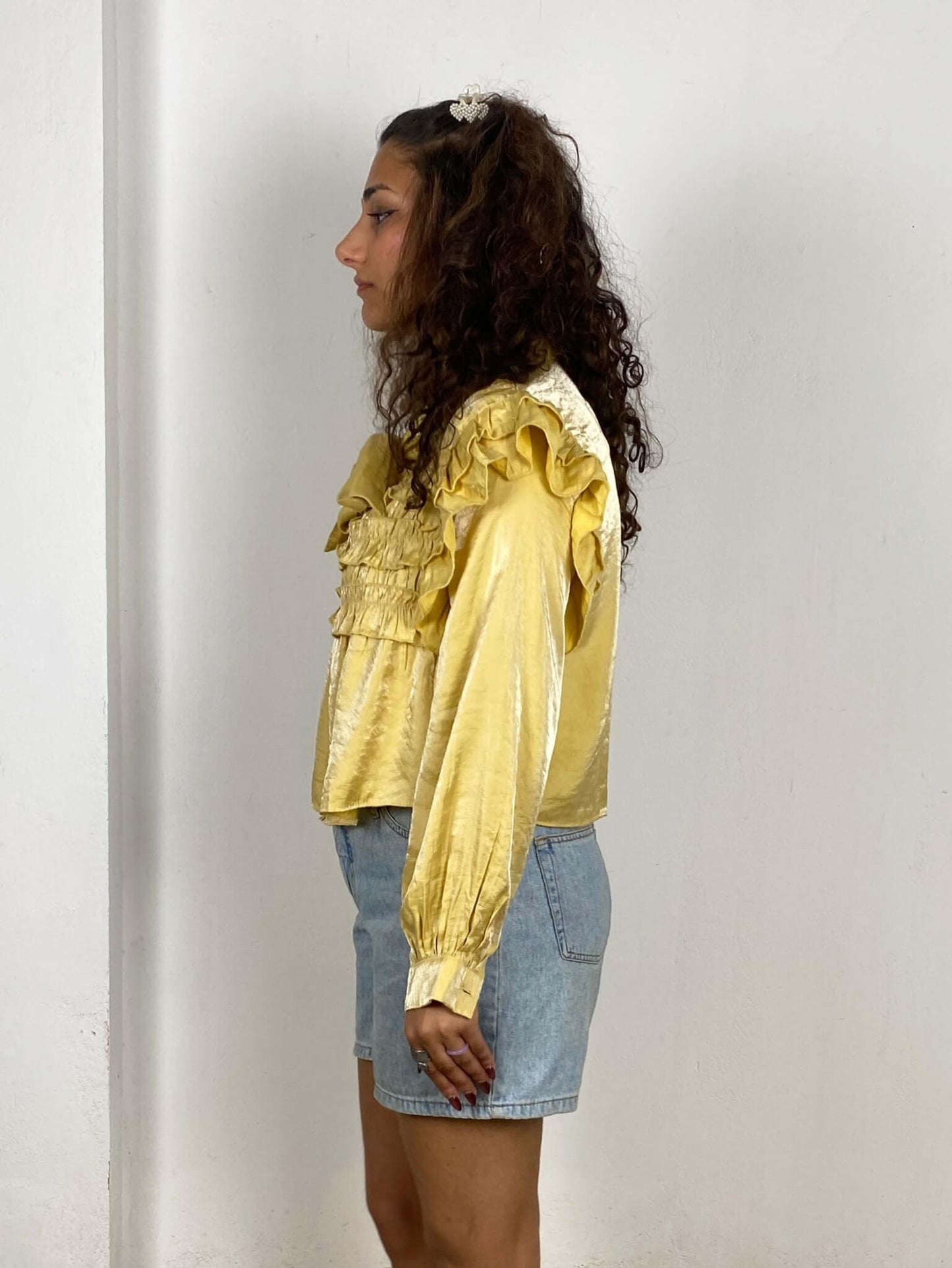 Yellow Ruffles Blouse