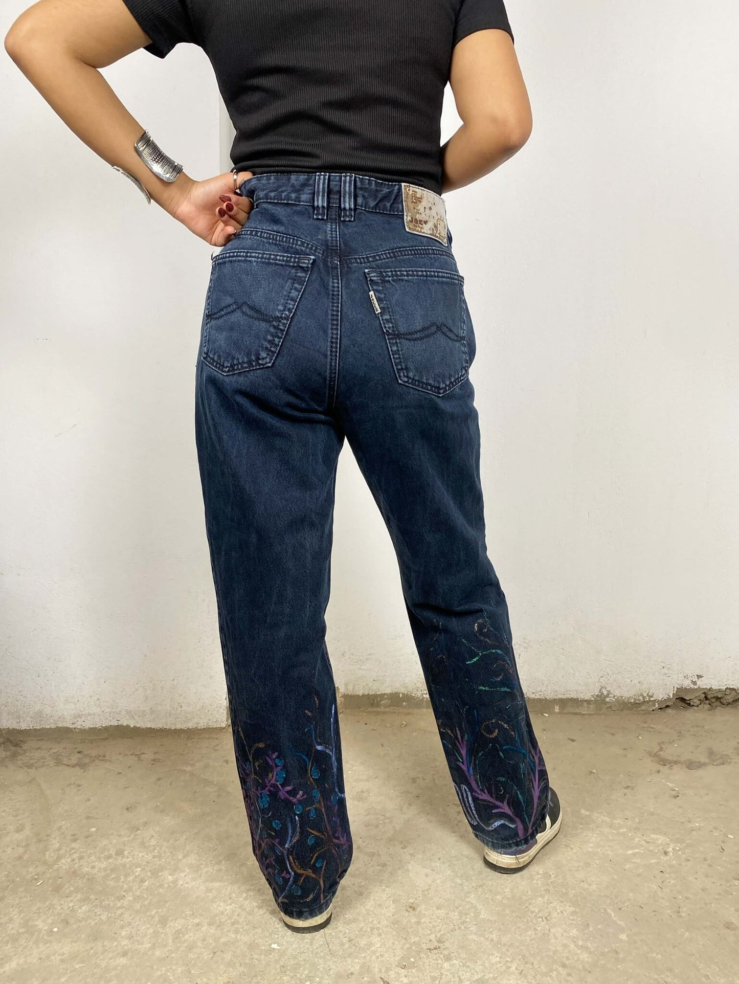 Ancient Egyptian Animals Handpainted Jeans