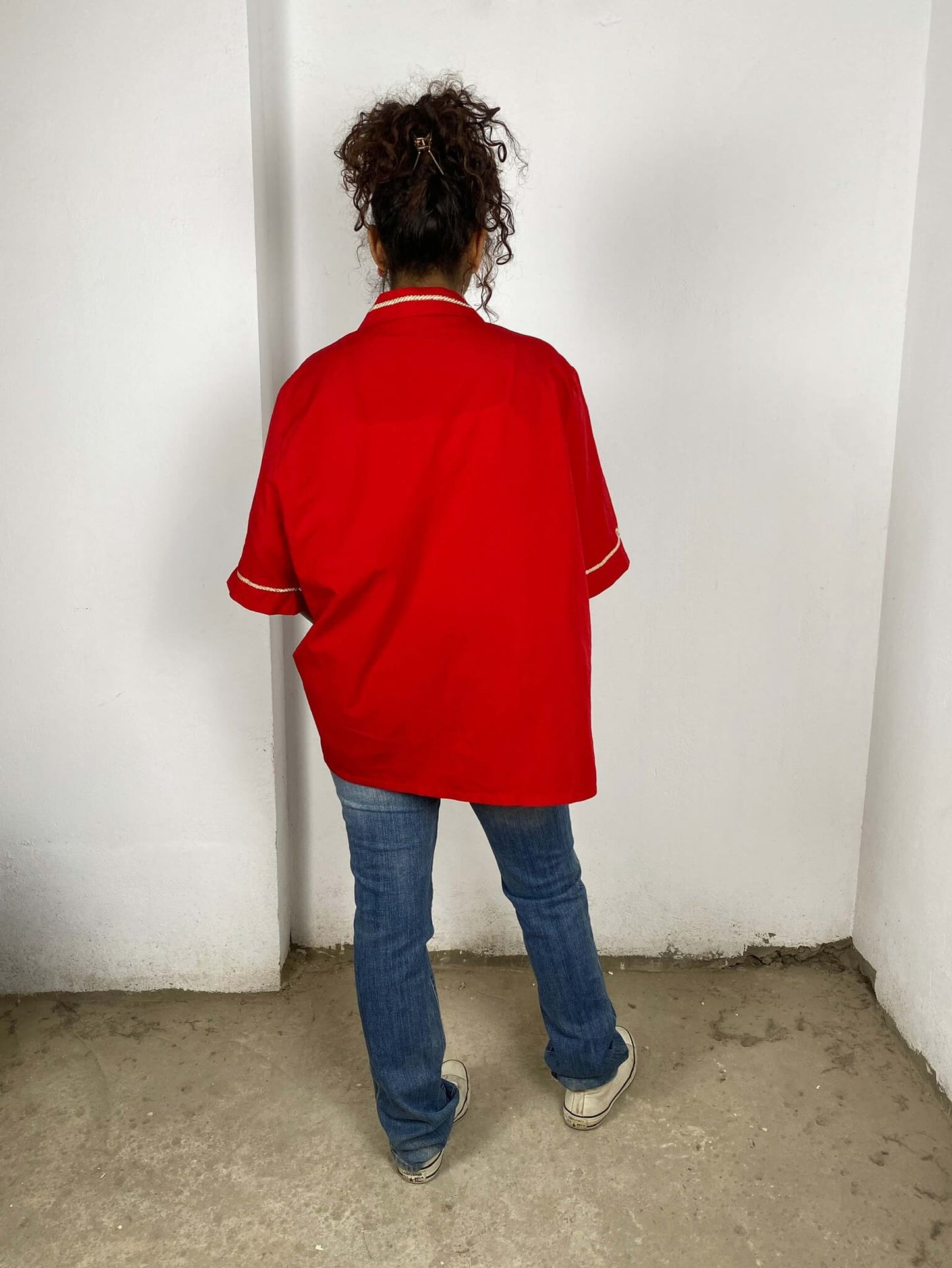 Red Button-up Shirt