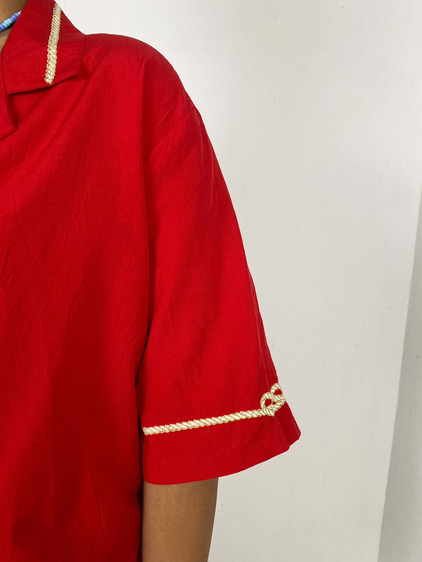 Red Button-up Shirt
