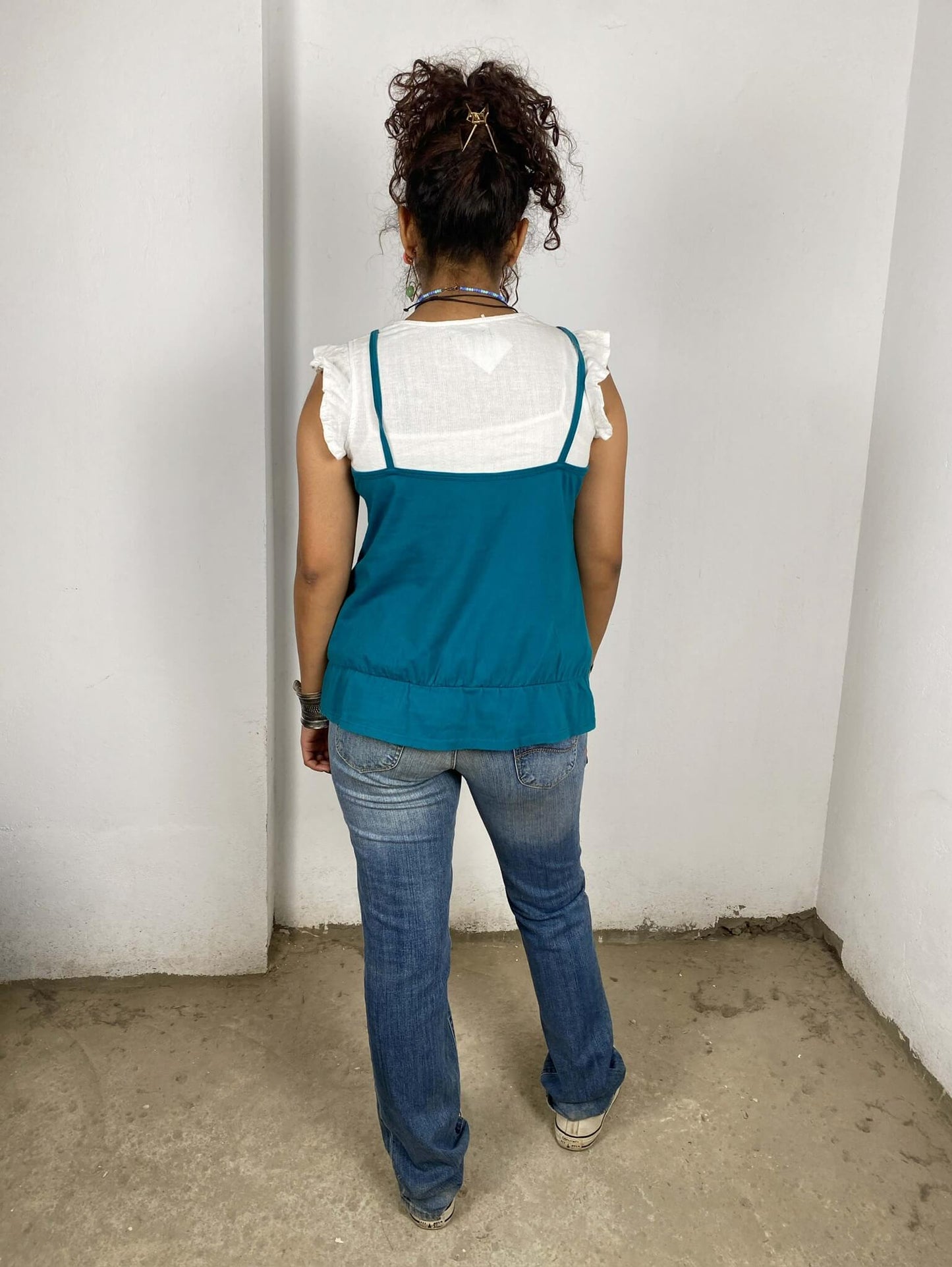 Teal Spaghetti Strap Top