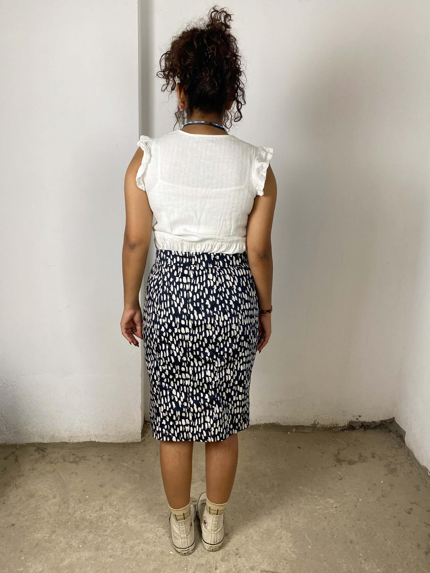 Black Patterned Skirt