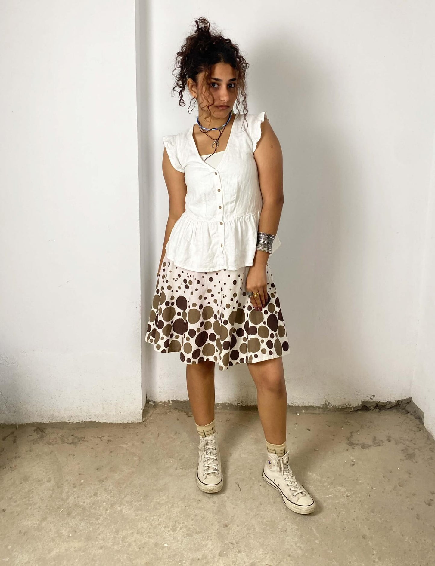 Dotted Vintage Mini Skirt