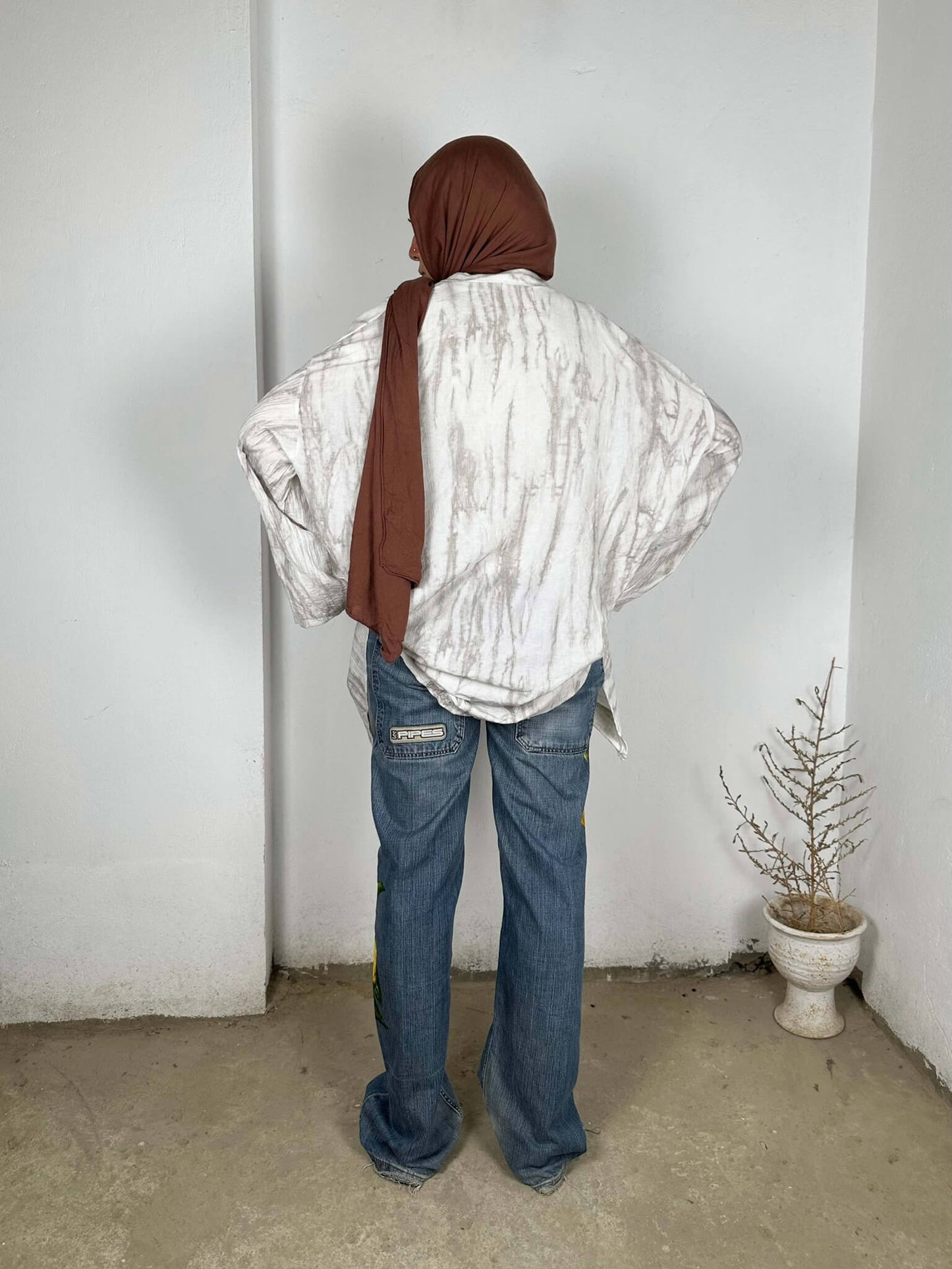 Handpainted Lemon Jeans