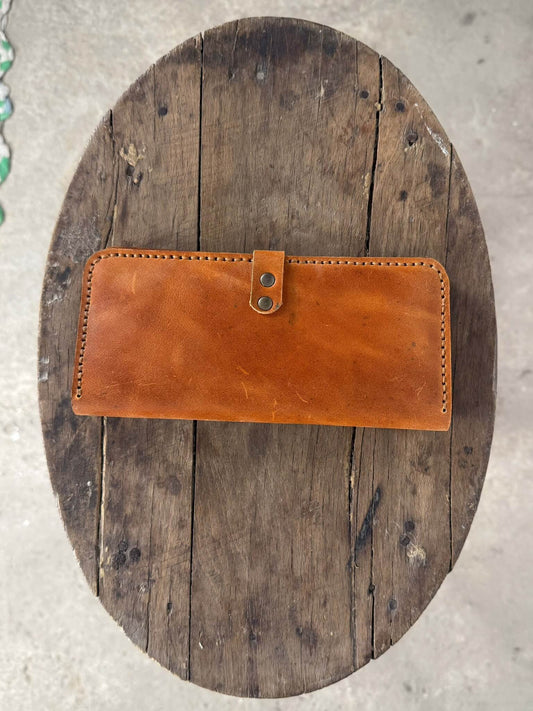 Brown Long Leather Wallet