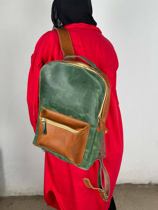 Collage Leather Backpack