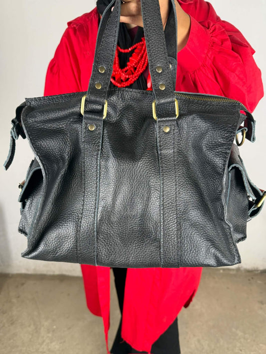 Black Leather Handbag