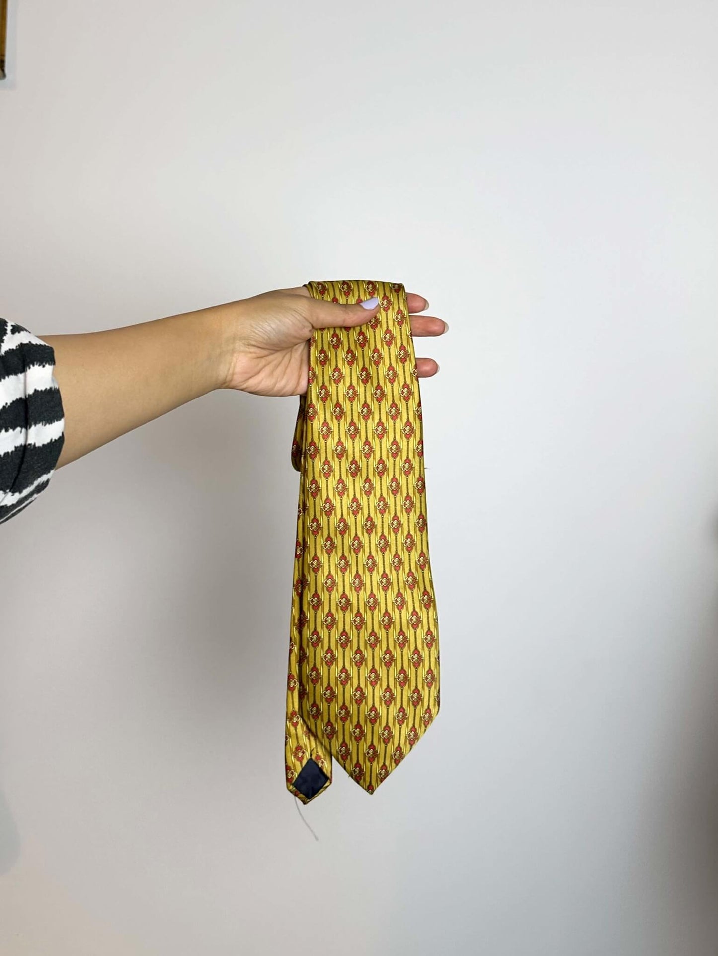 Yellow and Red Silk Tie