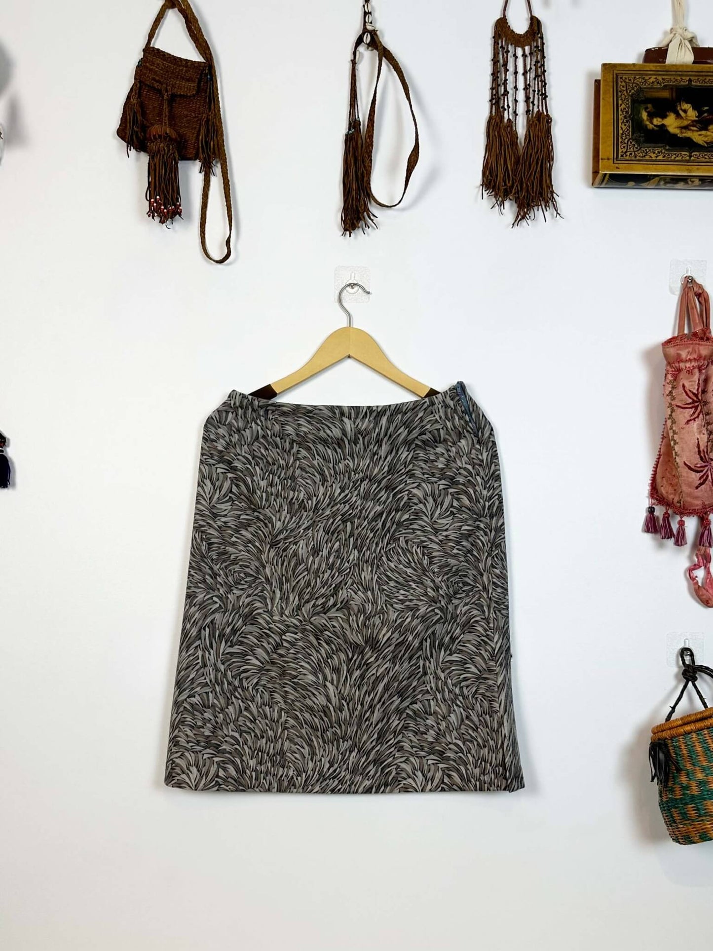 Patterned Mini Skirt