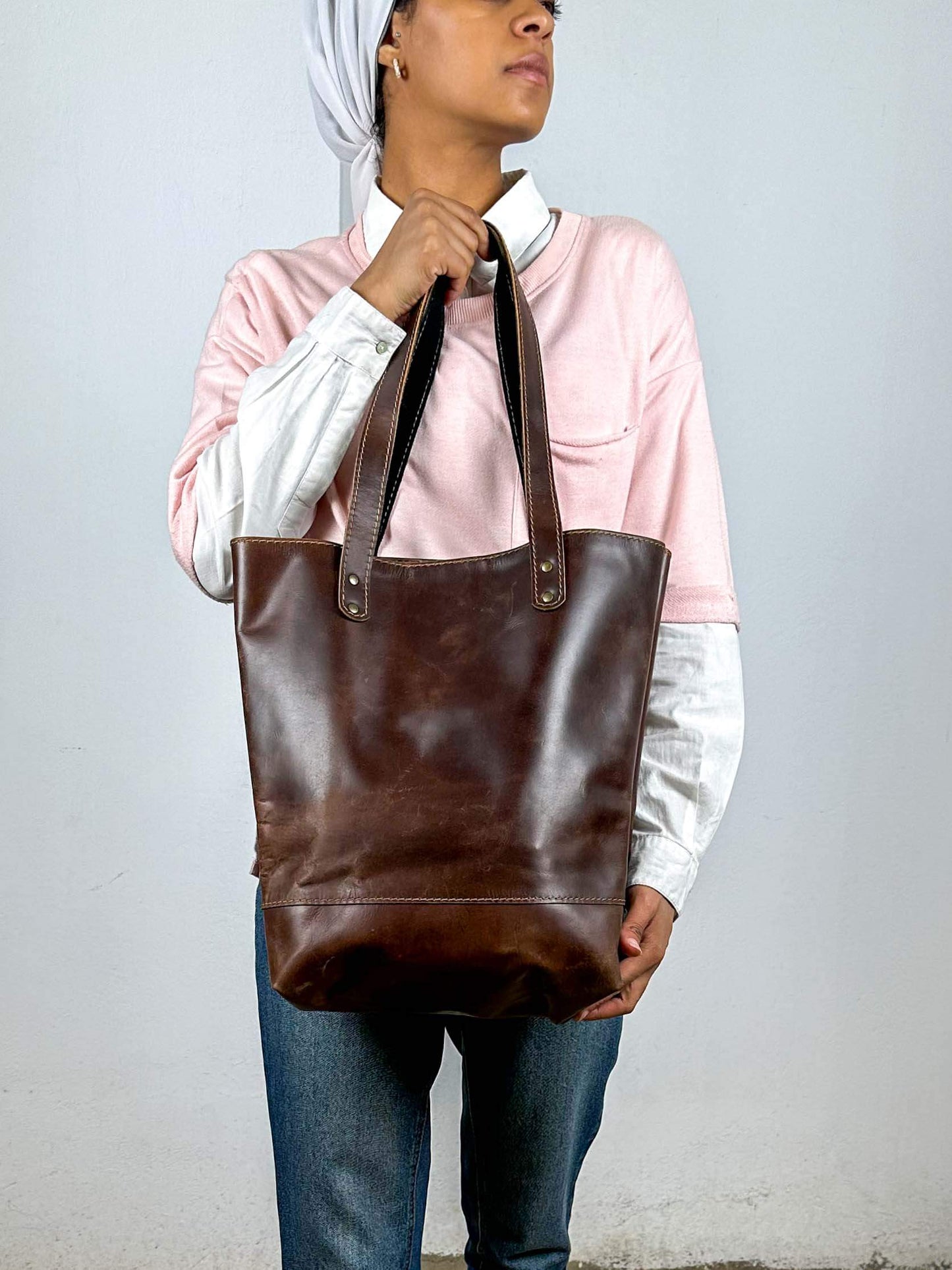 Genuine Leather Tote Bag