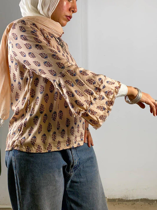 Bell Sleeves Patterned Top