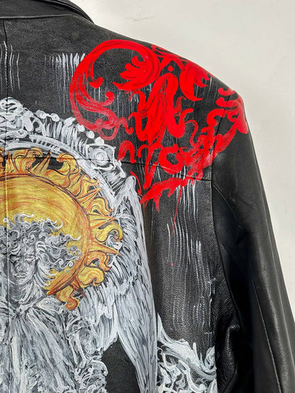 Hand Painted Genuine Leather Jacket