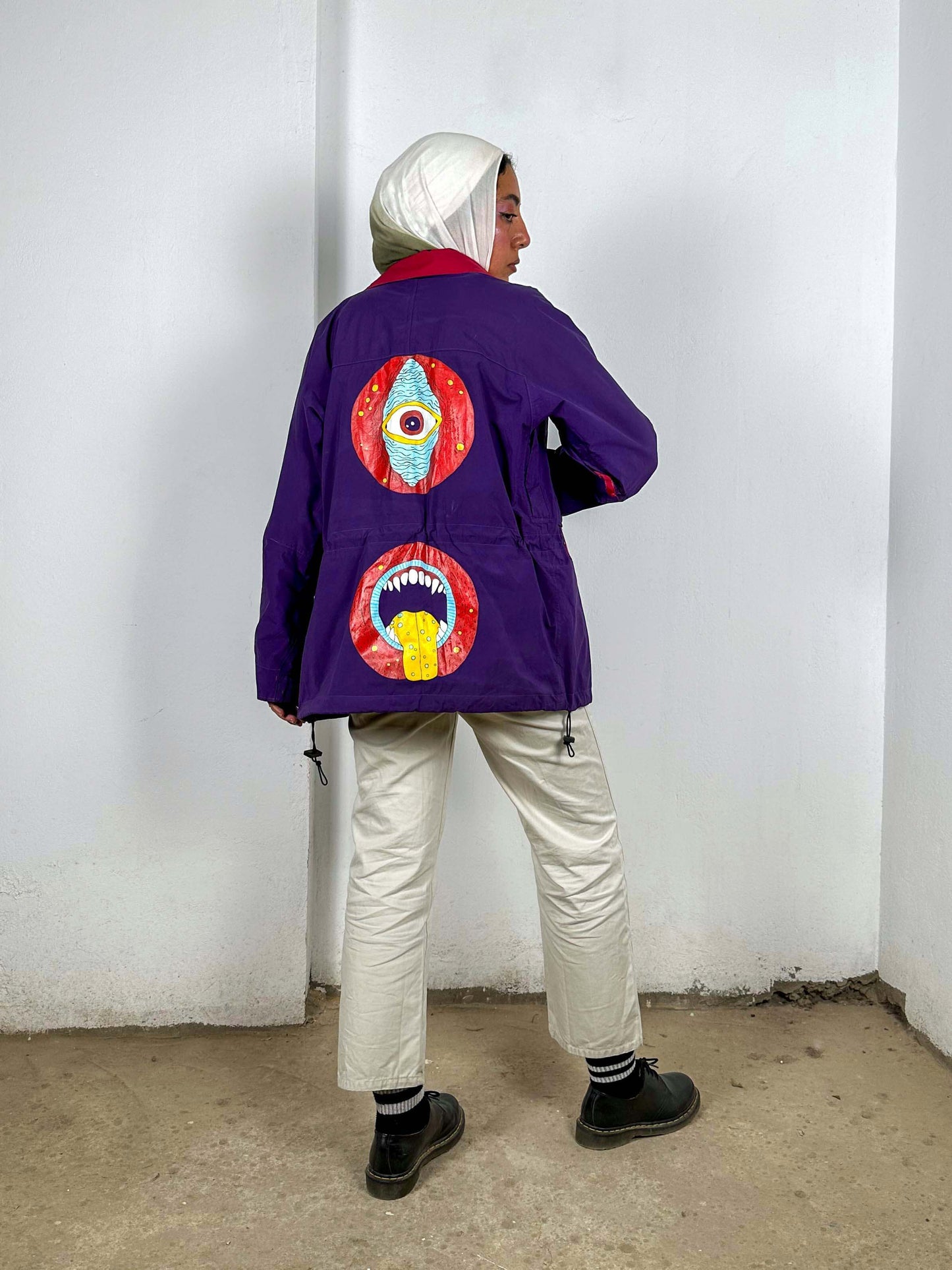 LCD Hand Painted Wind Breaker