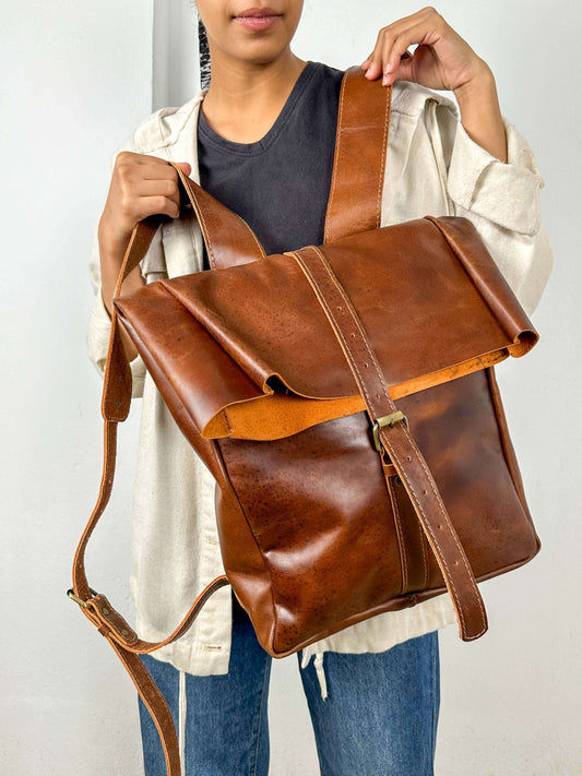 Real Leather Backpack