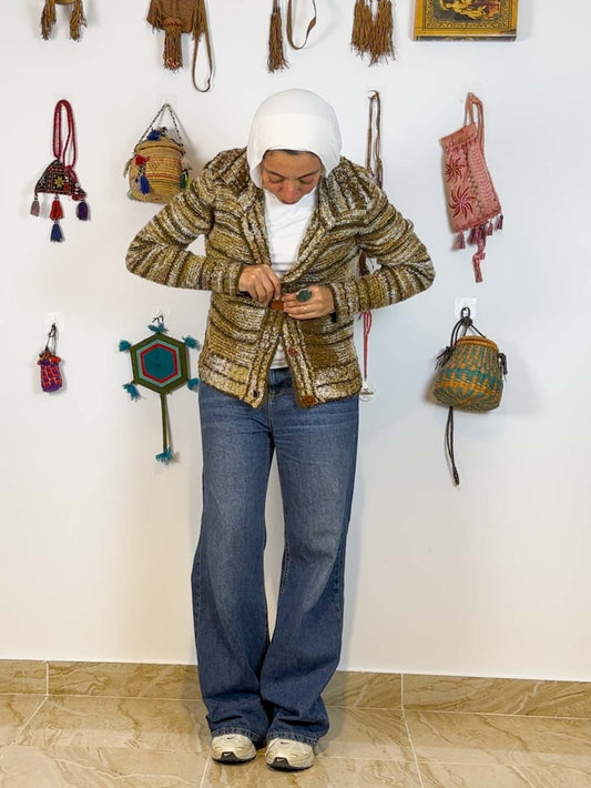 Funky knitted cardigan