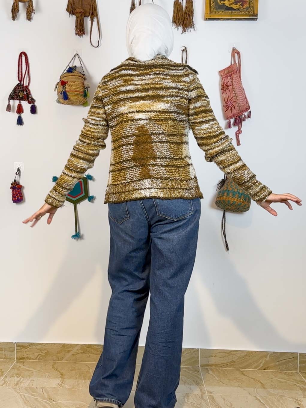 Funky knitted cardigan