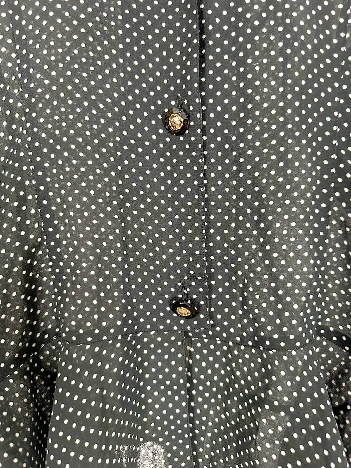 Short Sleeved Polka Dot Blouse