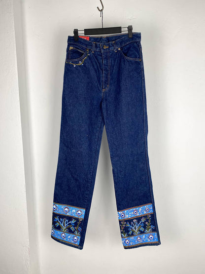 Islamic Patterned Hand Painted Jeans