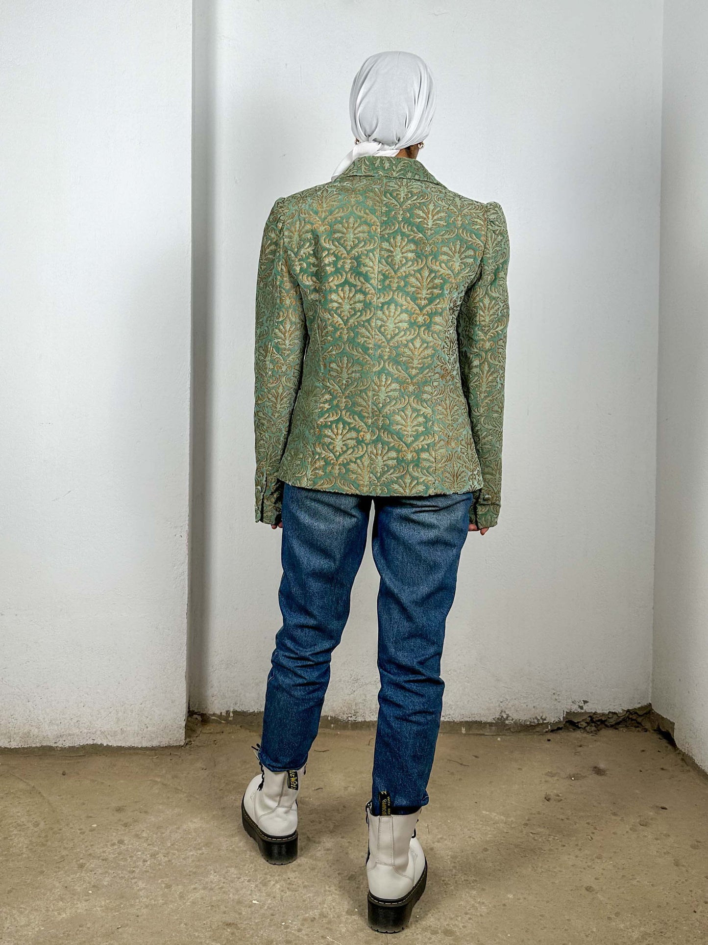 Green Brocade Blazer