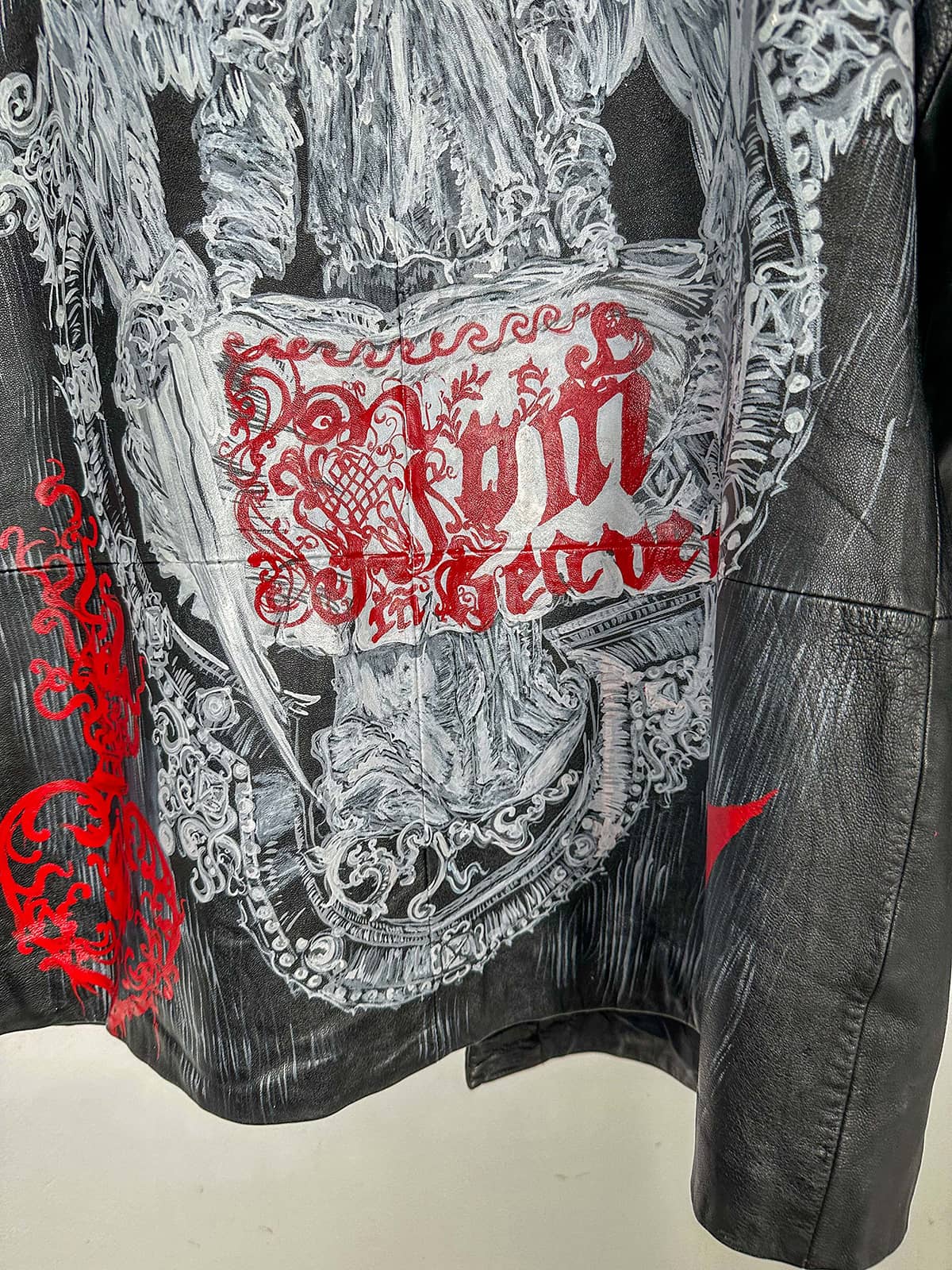 Hand Painted Genuine Leather Jacket