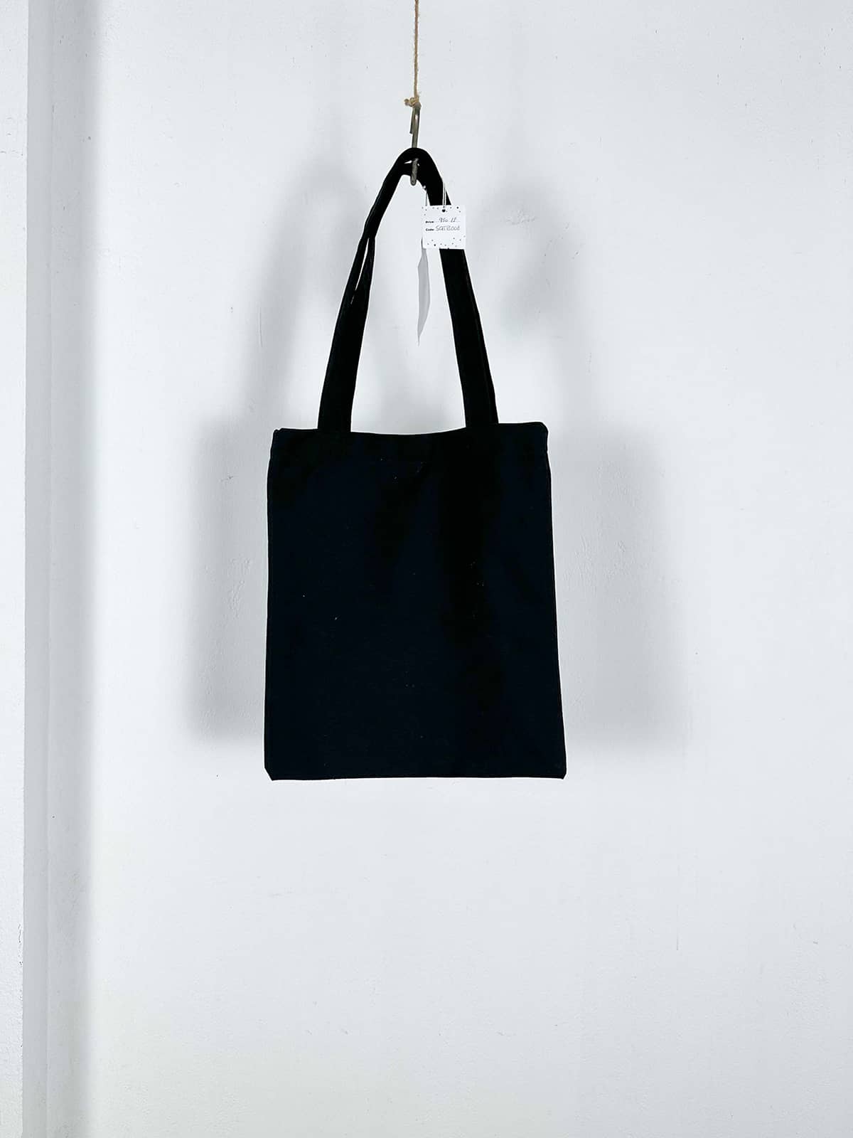 Black Hand Painted Tote Bag