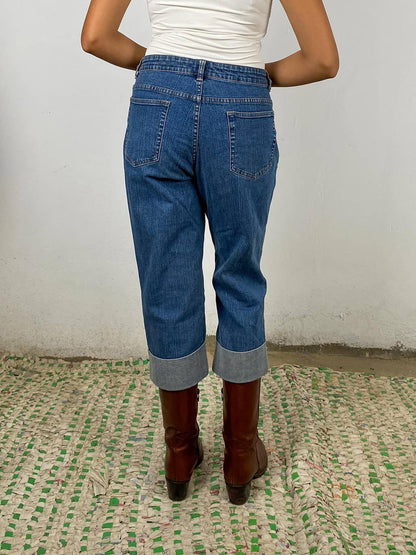 Lee Vintage Blue Denim Capris