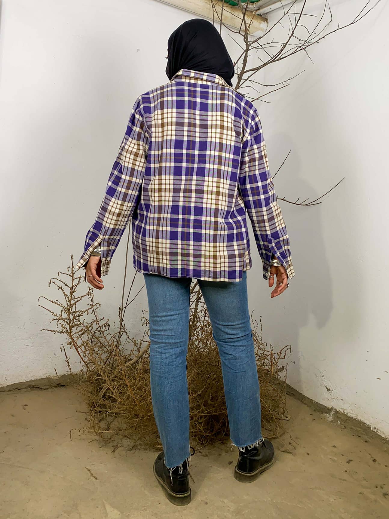 Plaid Hand Printed Shirt