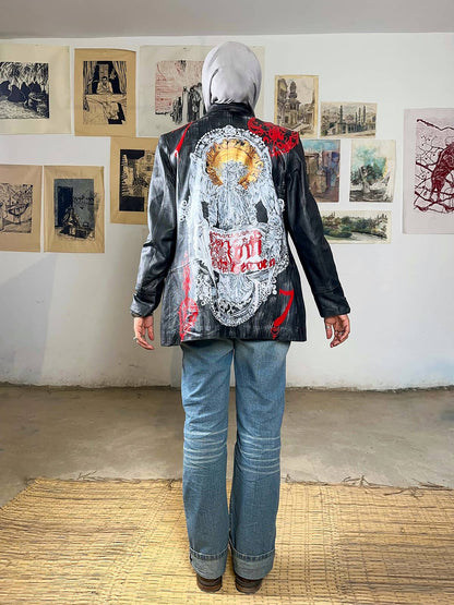 Hand Painted Genuine Leather Jacket