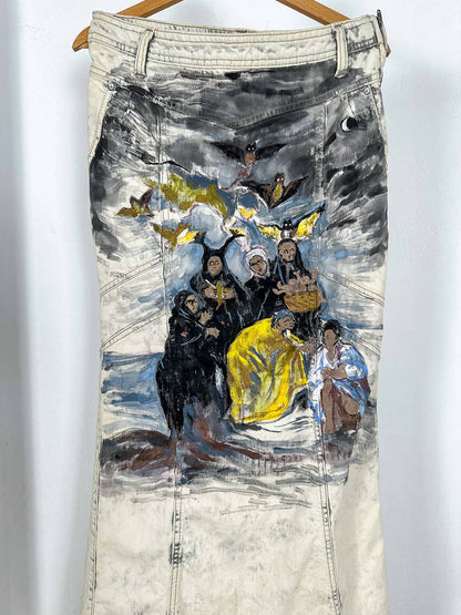 Witches’ Sabbath Hand Painted Maxi Skirt