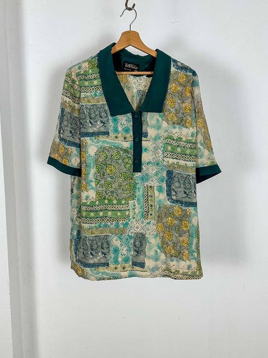 Unisex Pattern Short Sleeved Shirt