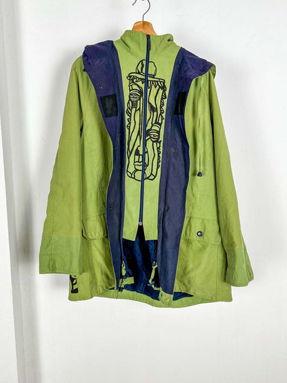 Green Hand Painted Wind Breaker