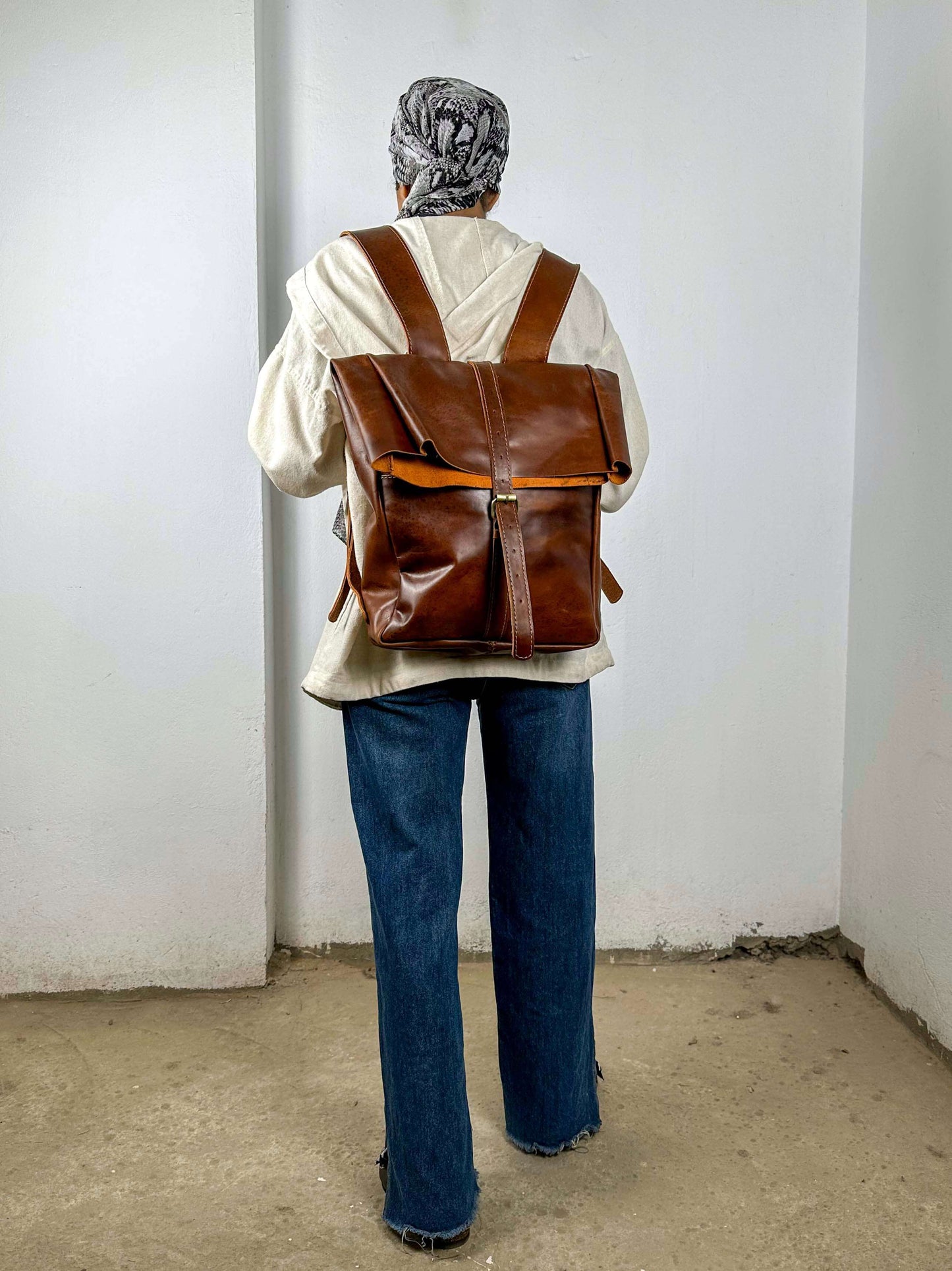 Real Leather Backpack