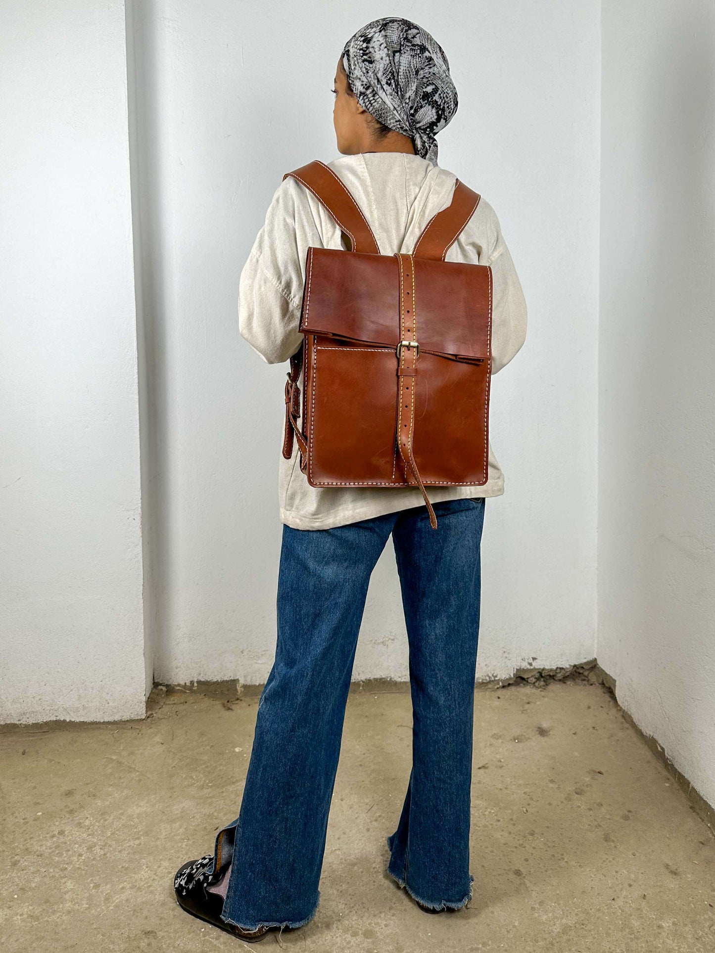 Real Leather Backpack